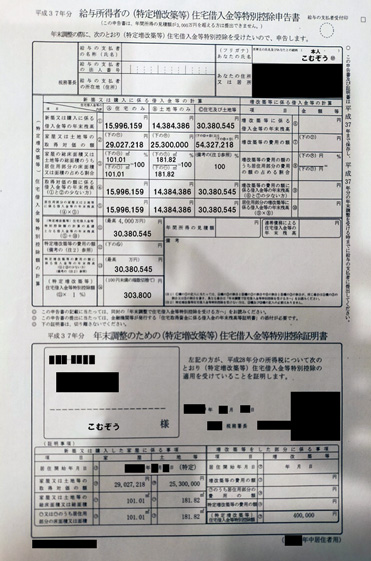 令和7年分住宅借入金等特別控除申告書書